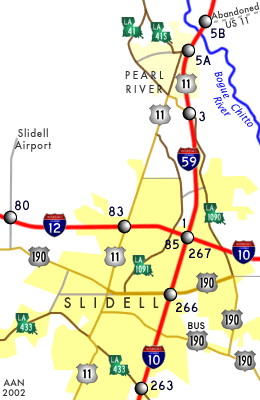 slidell southeastroads city parish tammany map st corridor area